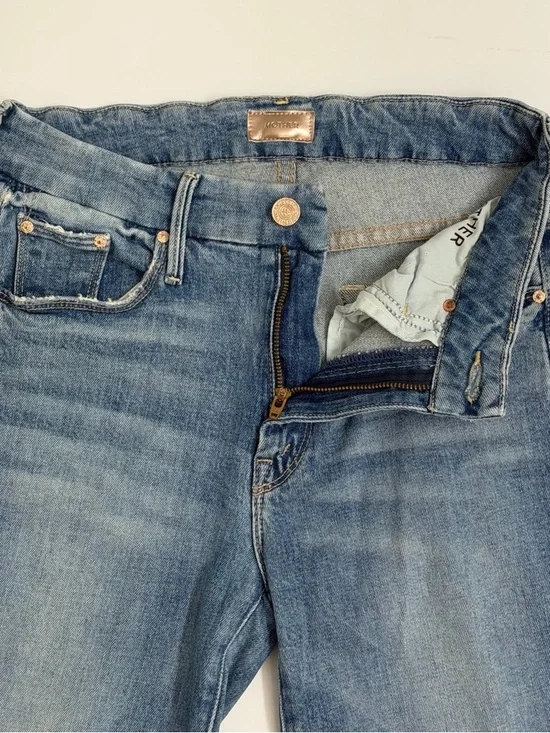 MOTHER The Looker Ankle Step Fray Jeans 26 Distressed Raw Hem High Rise - Picture 3 of 14